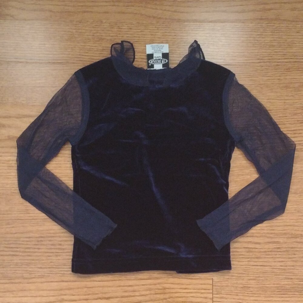 4/5 | Sheer Ruffled Sweater Blouse | InDesign Girls - Picture 6 of 6